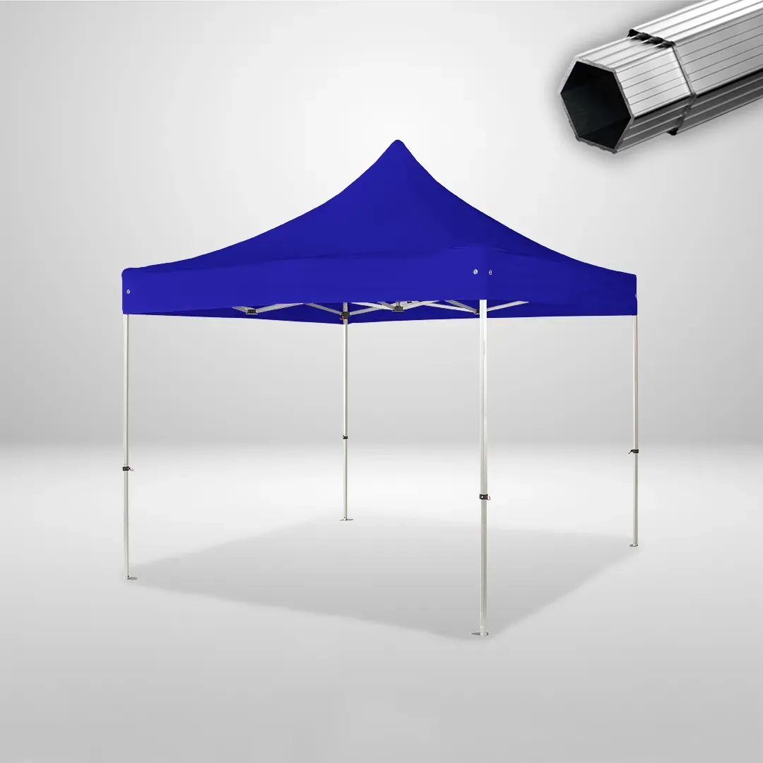 Carpa PLUS de 3 × 3 m sin laterales en color azul